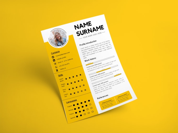 Gig Preview - Design professional resume with infographic