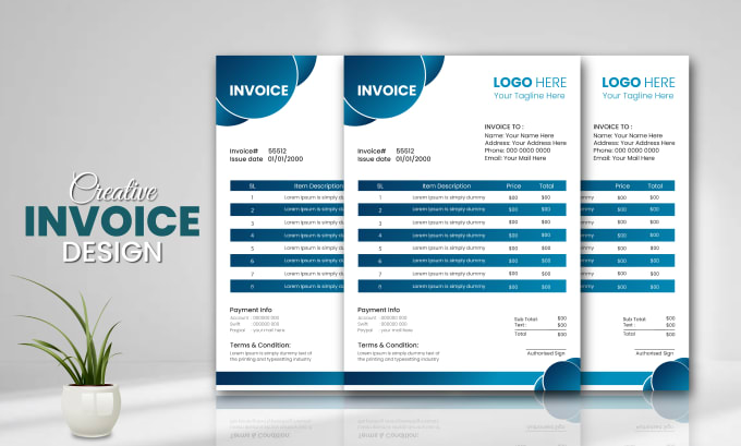 Gig Preview - Create a unique custom invoice design