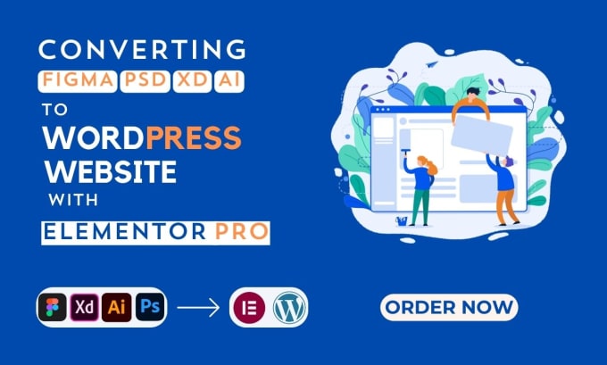 Gig Preview - Convert figma, xd, ai, ps to wordpress website using elementor pro