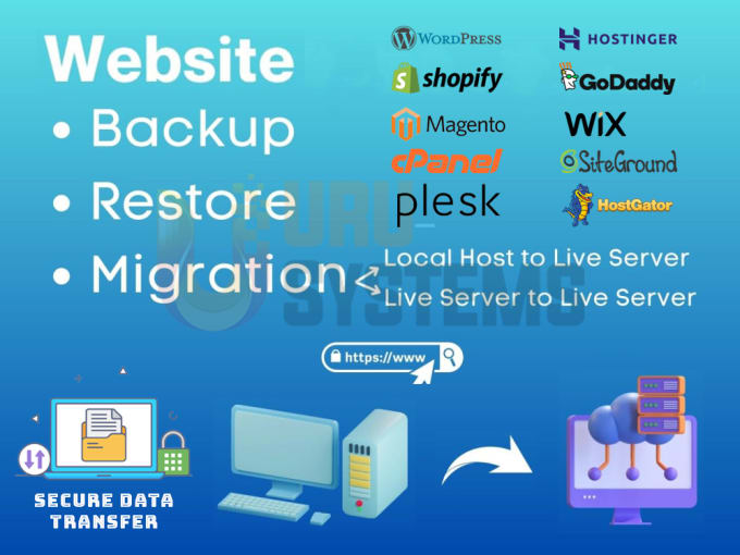 Gig Preview - Securely backup and migrate your website