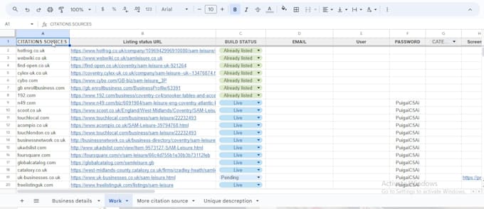 Gig Preview - Make UK business listing and nap citation