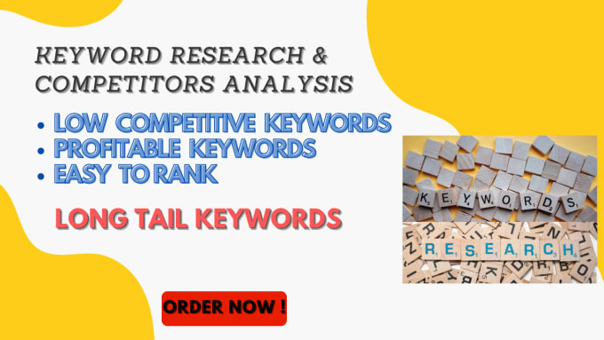 Gig Preview - Do profitable seo keyword research and competitor analysis