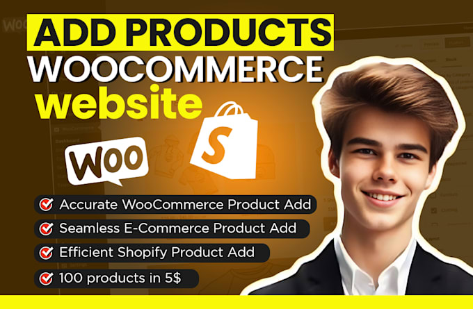 Gig Preview - Upload woocommerce and shopify products, add and manage product listings