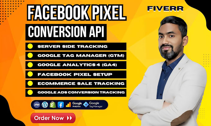 Bestseller - setup or fix facebook pixel google analytics 4 conversion API and tracking