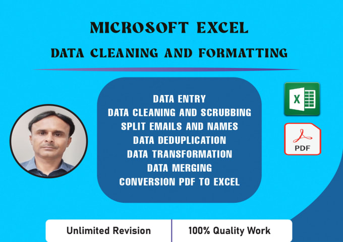 Gig Preview - Do data cleaning and formatting in ms excel and cvs file