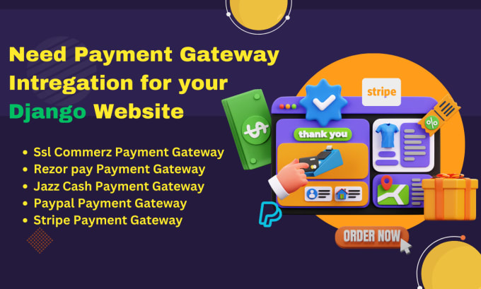 Gig Preview - Do secure payment integration with django application