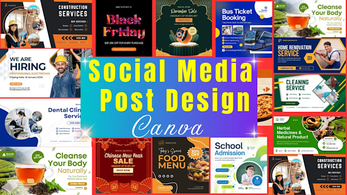 Gig Preview - Design canva templates for your social media post design and ads