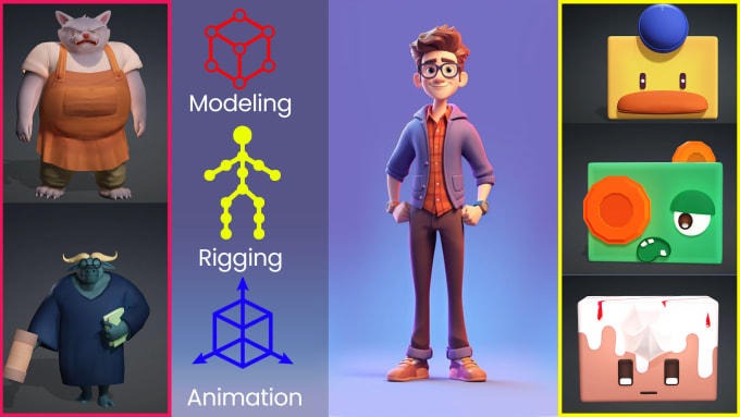 Bestseller - character modeling, rigging and animations