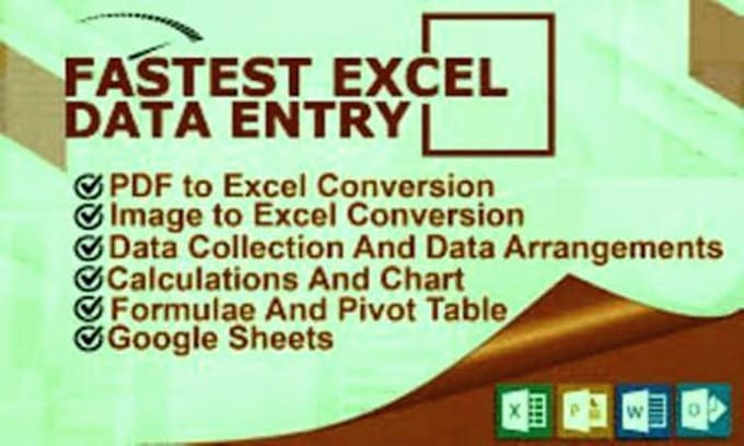 Bestseller - do data entry in ms excel ms word  google sheets