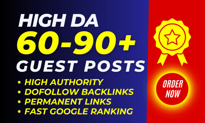 Gig Preview - Do guest post, high da guest post, dofollow guest posting, on da90 website