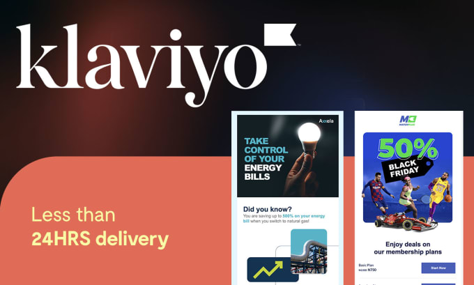 Gig Preview - Design, develop and setup a klaviyo email template