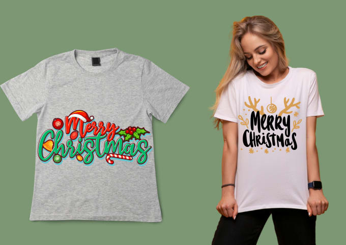 Gig Preview - Design typography christmas tshirts and merch design