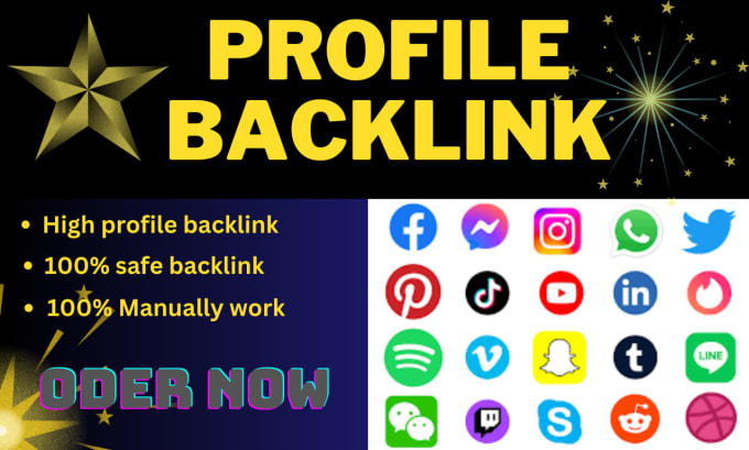 Bestseller - create high authority social media profile backlinks for your website