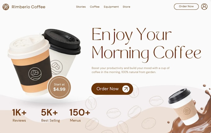 Gig Preview - Develop restaurant website, coffee shop and food bakery