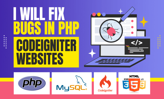 Gig Preview - Fix bugs in PHP codeigniter websites