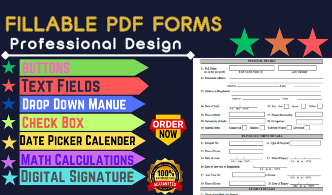 Bestseller - do fillable PDF form and covert word document within 1 hour