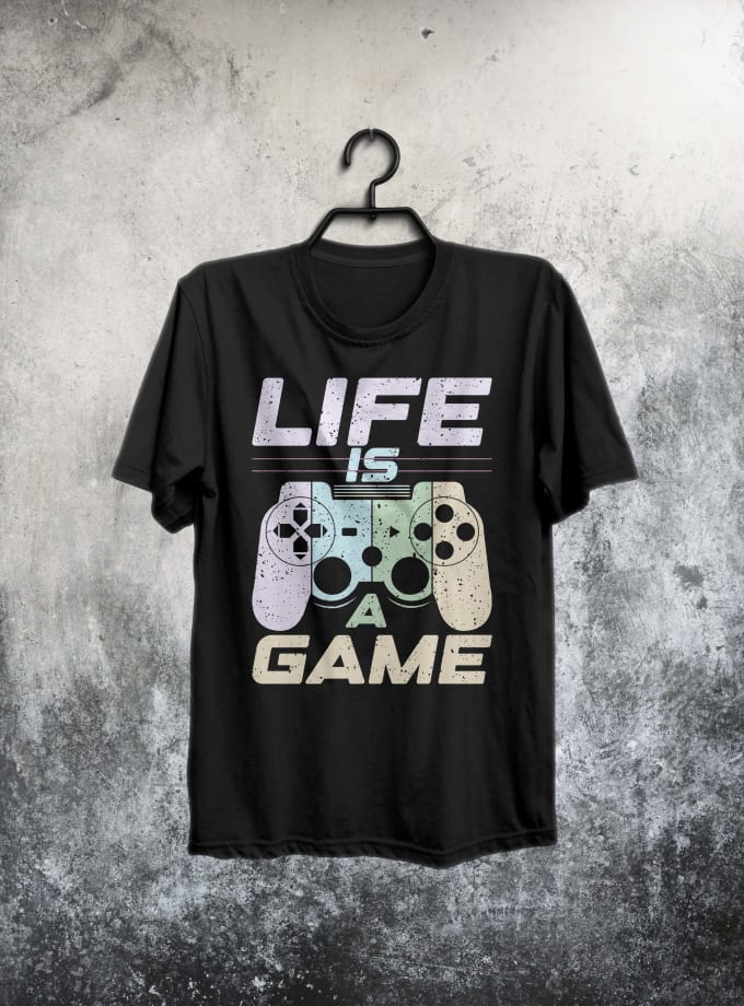 Gig Preview - Do trendy typography t shirt design and gaming tshirt