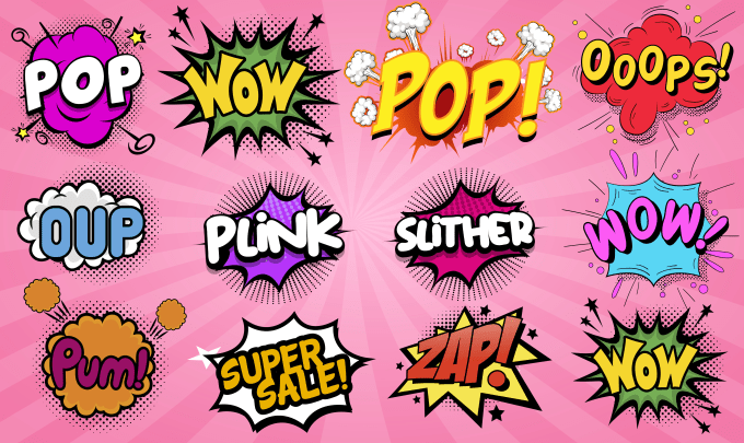 Gig Preview - Create pop art, funko, vintage, retro, 80s, 90s logo and words text comic style