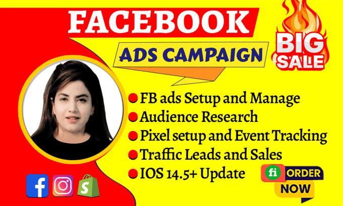 Gig Preview - Set up facebook ads campaigns, run fb ads for sales and leads