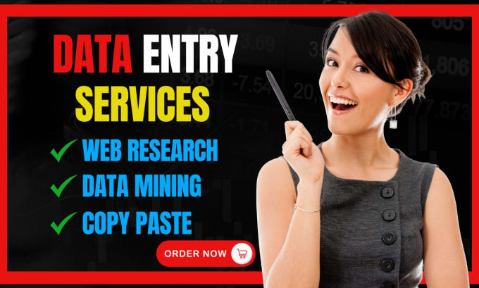 Gig Preview - Be your best data entry specialist for data scraping and data mining