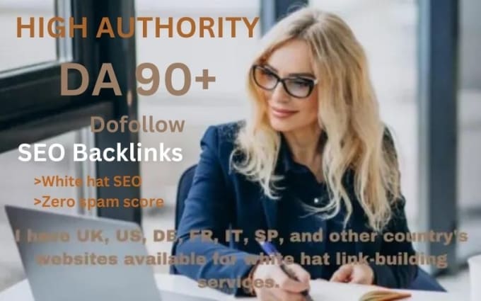 Gig Preview - Do link building with high da authority dofollow seo backlinks for google