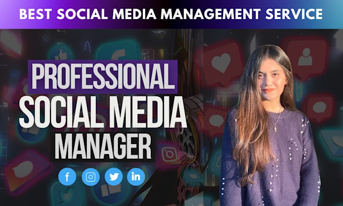 Gig Preview - Be your social media marketing manager and content creator