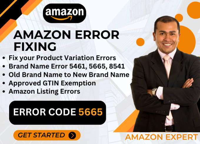 Gig Preview - Fix amazon listing error, error fixing, error 5565 band approval gtin exemption,