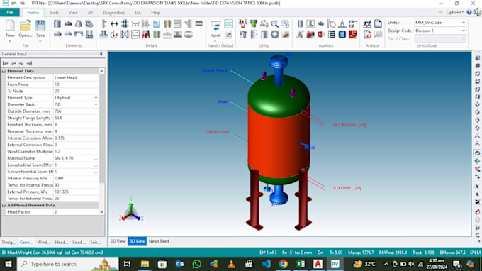 Gig Preview - Carry out pressure vessel and heat exchanger calculations