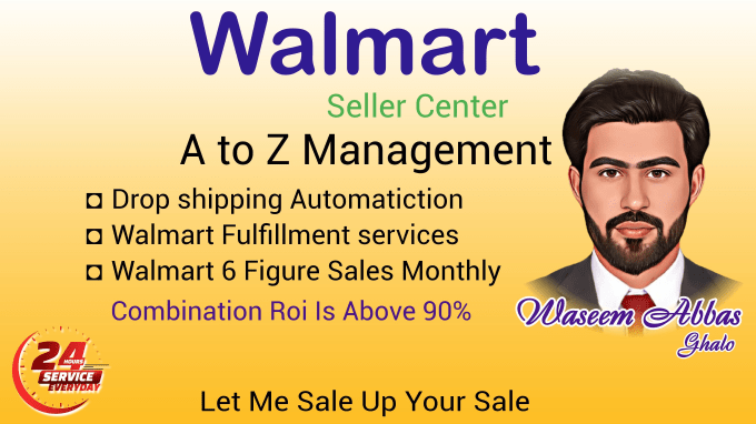 Gig Preview - Manage amazon to walmart dropshipping walmart wfs upto 50k