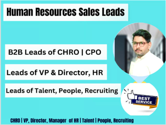 Gig Preview - Do human resources lead generation, HR sales leads, people and talent leads