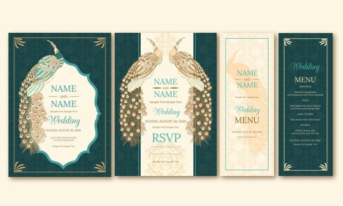 Gig Preview - Create elegant wedding invitation design