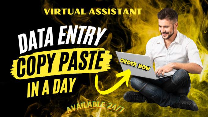 Gig Preview - Be your virtual assistant in data entry, copy paste, file converter, excel work