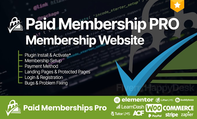 Gig Preview - Install and setup paid membership pro and create  membership website