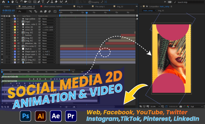 Gig Preview - Crate animation a video ad for your commercial and social media