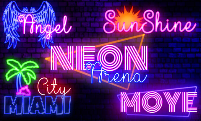 Gig Preview - Design 3 neon logo, sign or text just in 7 hours