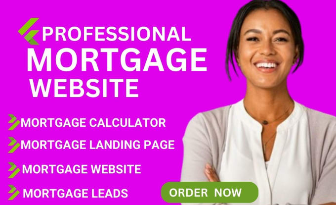 Gig Preview - Design mortgage website loan website real estate website mortgage landing page