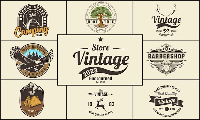 Gig Preview - Design or redesign creative vintage logo for your business