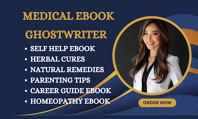 Gig Preview - Ghostwrite medical ebook and book, health, fitness, ebook writer and ghostwriter