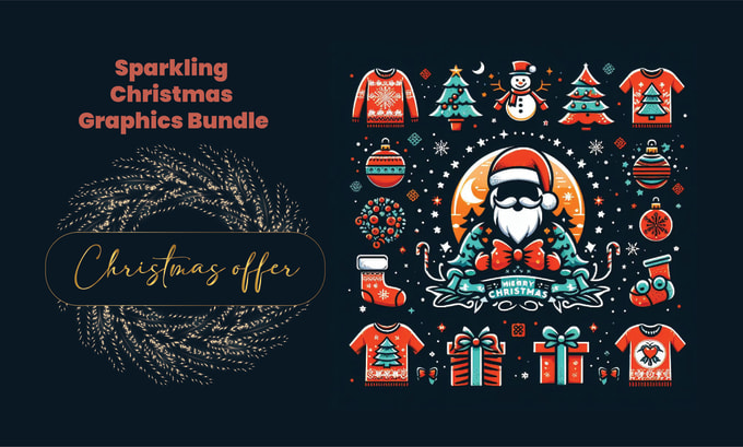 Gig Preview - Create sparkling christmas graphics bundle