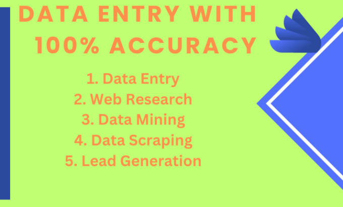 Gig Preview - Do the fastest data entry in one day and internet research