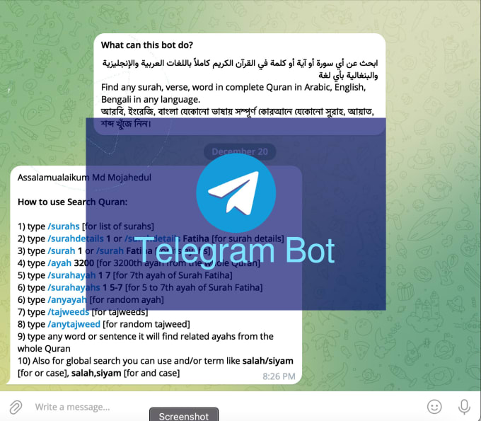 Gig Preview - Build telegram bot for you