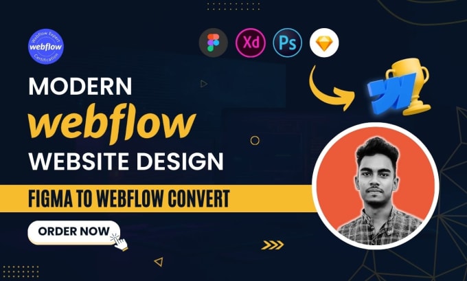 Gig Preview - Design modern webflow website, convert figma to webflow