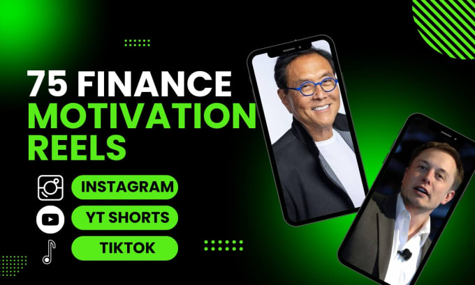 Gig Preview - Create 75 finance motivational reels youtube shorts tiktok