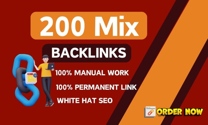 Gig Preview - Create 200 mix backlinks on high authority domains with do follow link