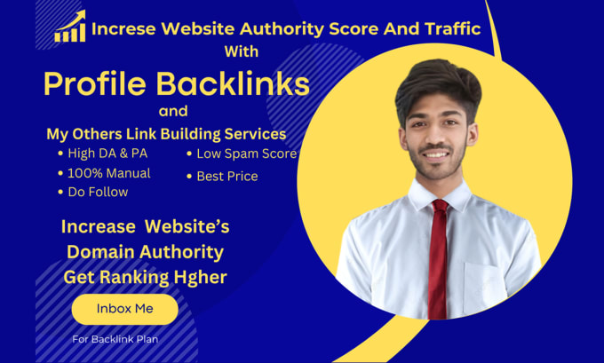 Gig Preview - Boost your website da with manual dofollow profile backlinks and link building