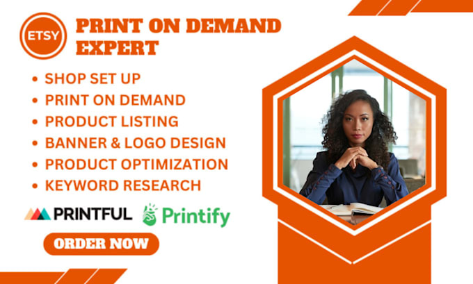 Gig Preview - Design etsy print on demand products, print on demand, SEO