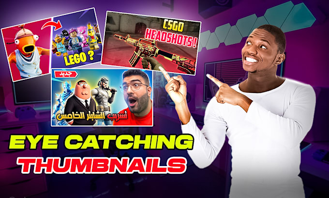 Gig Preview - Create eye catching thumbnails for youtube video