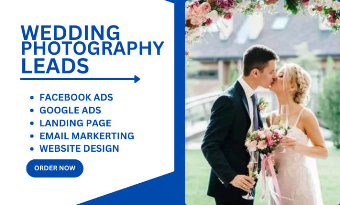 Gig Preview - Generate wedding photography leads videography lead event planning facebook ads