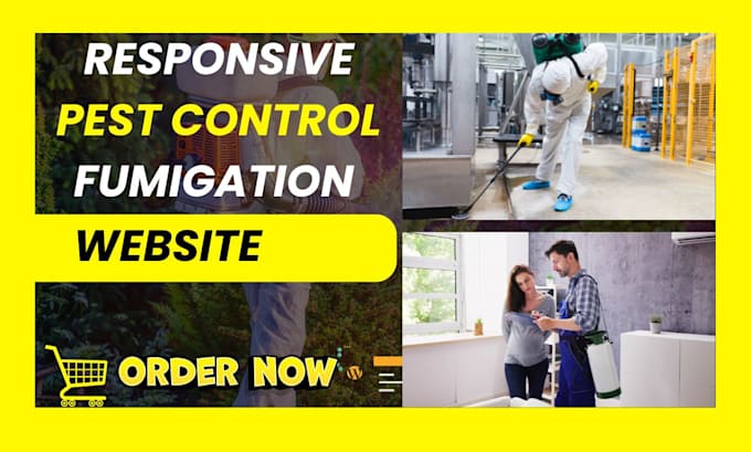 Gig Preview - Build pest control cleaning service website pest control fumigation website