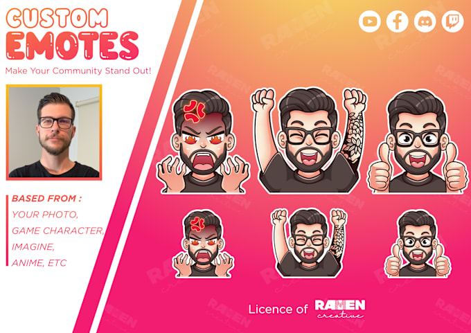 Gig Preview - Create custom twitch emotes for your stream or discord